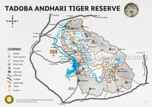 tadoba national park map