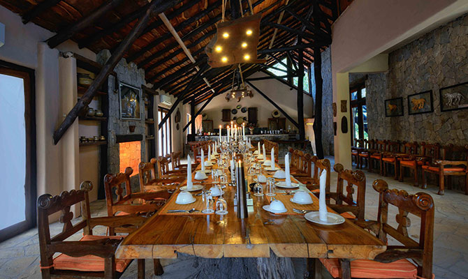 Dinning Hall at Kanha Earth Lodge